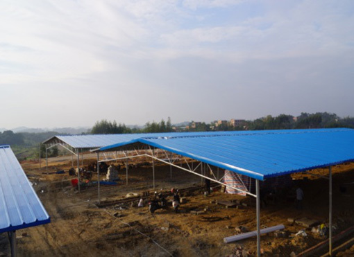 坛棍基地鸭棚搭建完毕